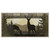 Doe & Buck White Framed Canvas