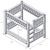 Log Bunk Bed - Full/Full (Ladder Left)