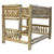 Log Bunk Bed - Full/Full (Ladder Right)