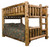 Full/Queen Log Bunk Bed - Ladder Right