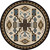 Double Cross Blue Rug - 8 Ft. Round