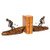 Downhill Skier Bookends - Bronze