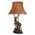 English Deer Table Lamp with Pheasant Shade - Left Facing