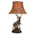 English Deer Table Lamp with Pheasant Shade - Right Facing