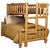 Cedar Log Bunk Bed - Twin/Full - Left Ladder