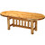 Cedar Log Standard Finish Oval Dining Table - 7 Foot