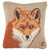 Fox Face Hooked Wool Pillow