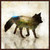 Foxy Silhouette Stacked Frame Canvas