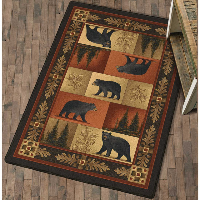 Grand Repose Black Bear Rug - 3 x 4