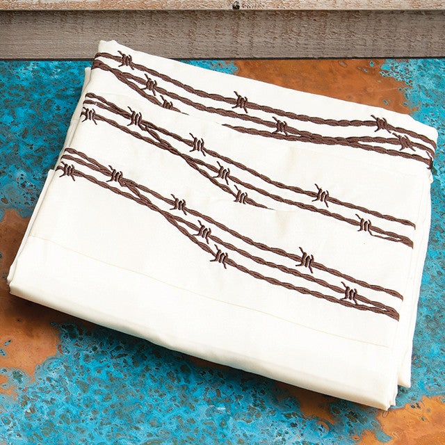 Barbwire Cream Sheet Set - King - OUT OF STOCK UNTIL 01/07/2026