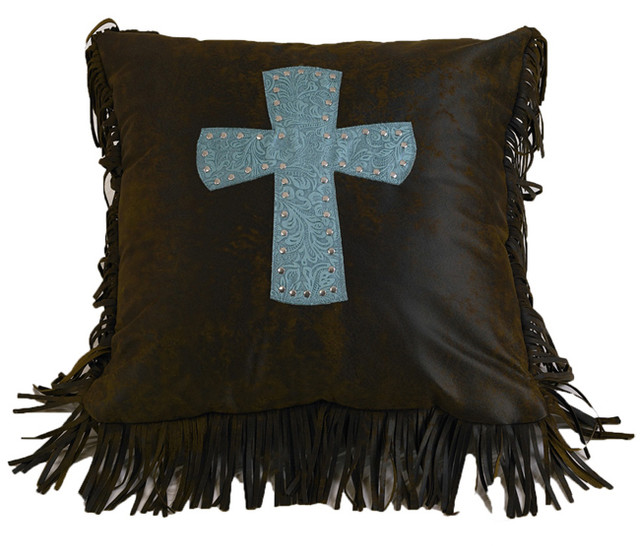 Cheyenne Turquoise Cross Pillow