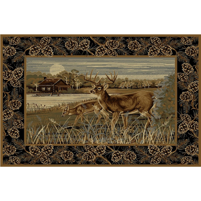 Lake Cabin Deer Rug - 2 x 3
