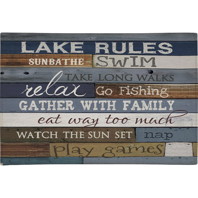 Lake Lessons Chenille Rug - 2 x 3