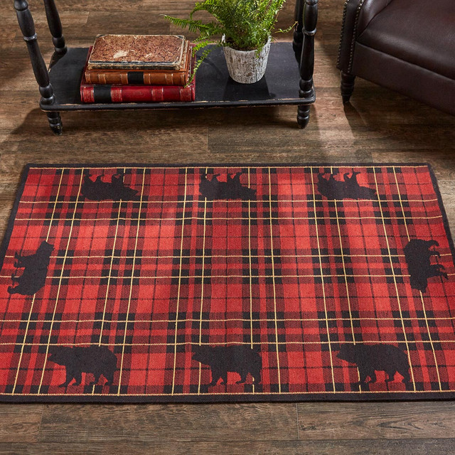 Lumberjack Plaid Bear Rug - 3 x 5