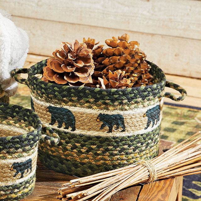 Mama Bear & Cub Braided Utility Basket - Medium