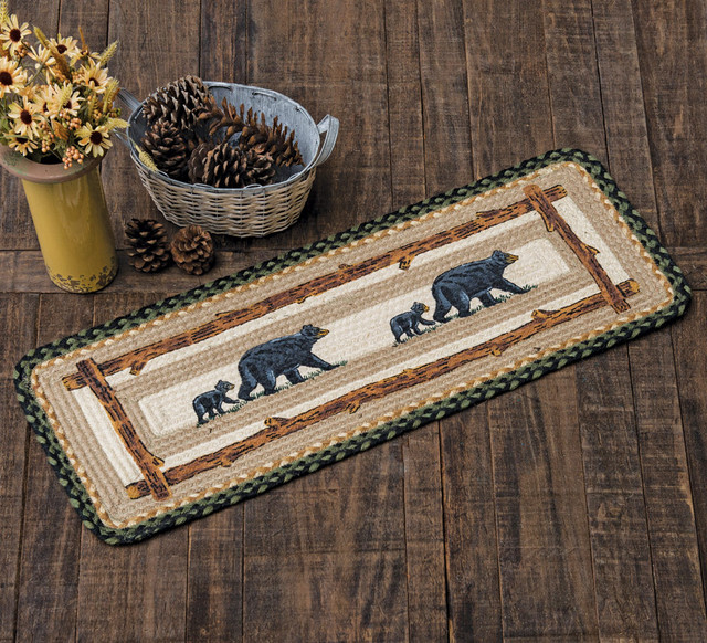 Bear Family Braided Table Runner