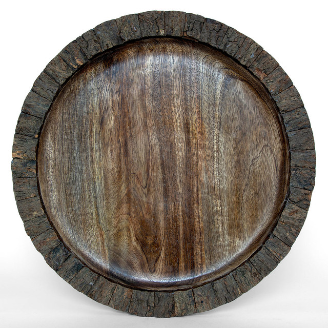 Mango Bark Round Tray