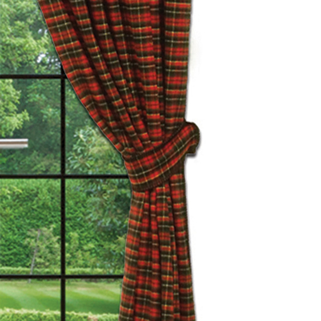 Wooded River Plaid Tie Back