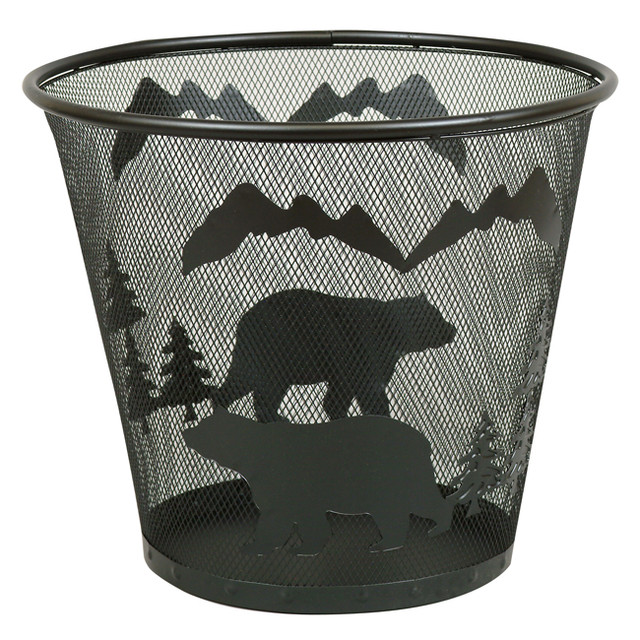 Metal Bear Waste Basket