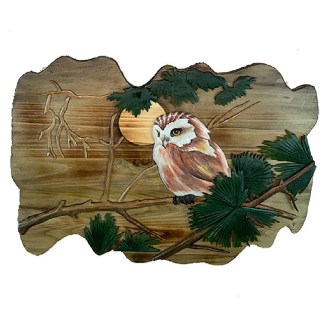 Midnight Owl Wood Wall Art