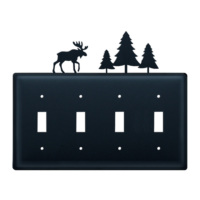 Moose & Pines Quadruple Switch Cover