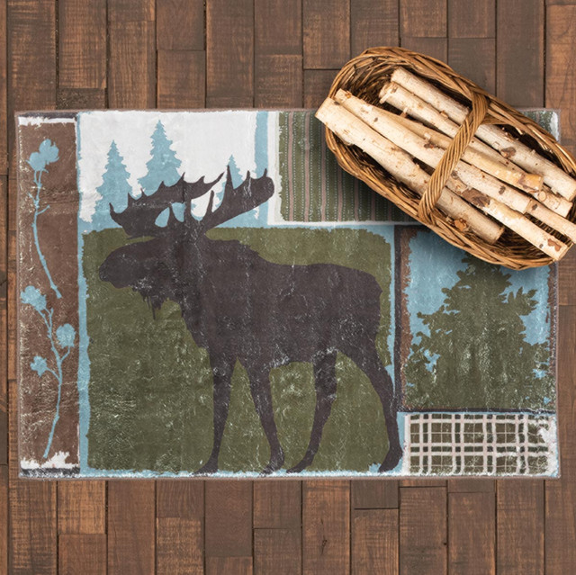 Timberline Moose Accent Rug
