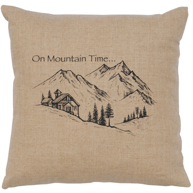 Mountain Time Natural Pillow