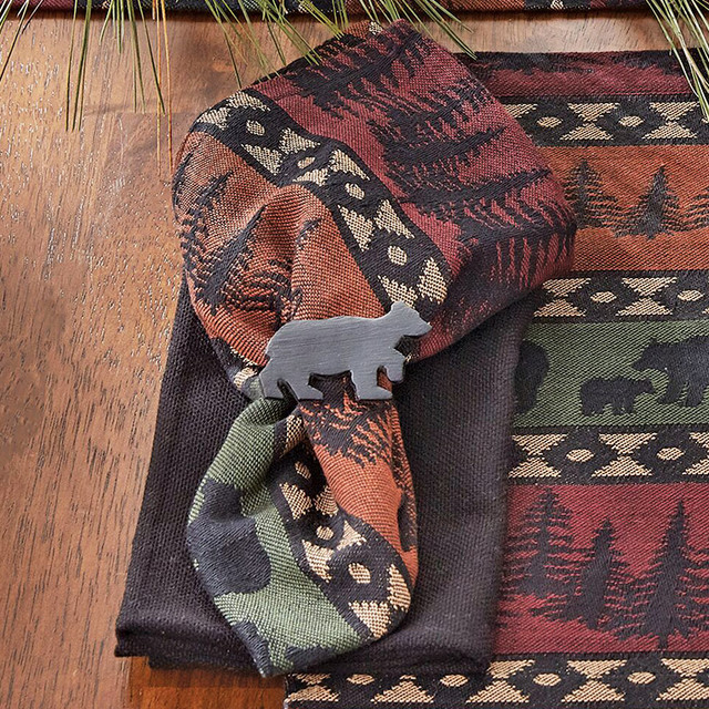 Mountain View Bear Napkins - Set of 4
