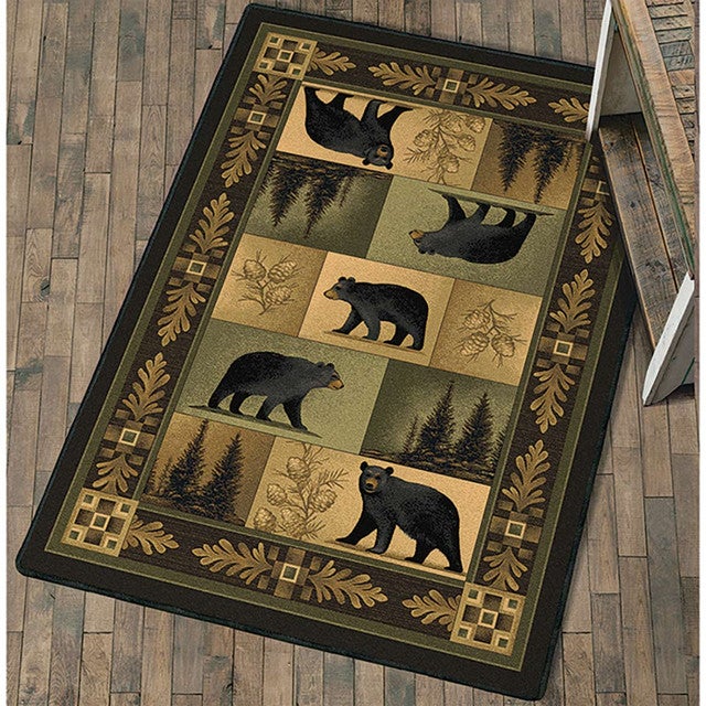 Nature's Portraits Black Bear Rug - 3 x 4