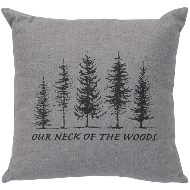 Neck of Woods Square Pillow - Gray