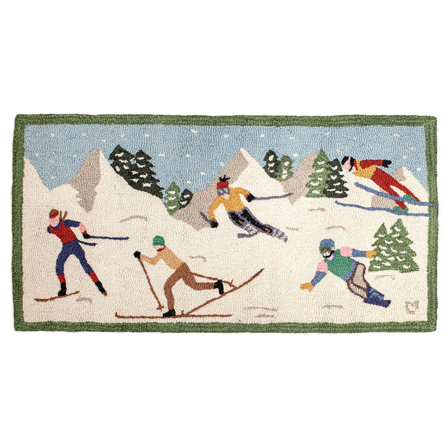 New Mountain Sports Hooked Wool Rug - 2 x 4 - OUT OF STOCK UNTIL 12/19/2025