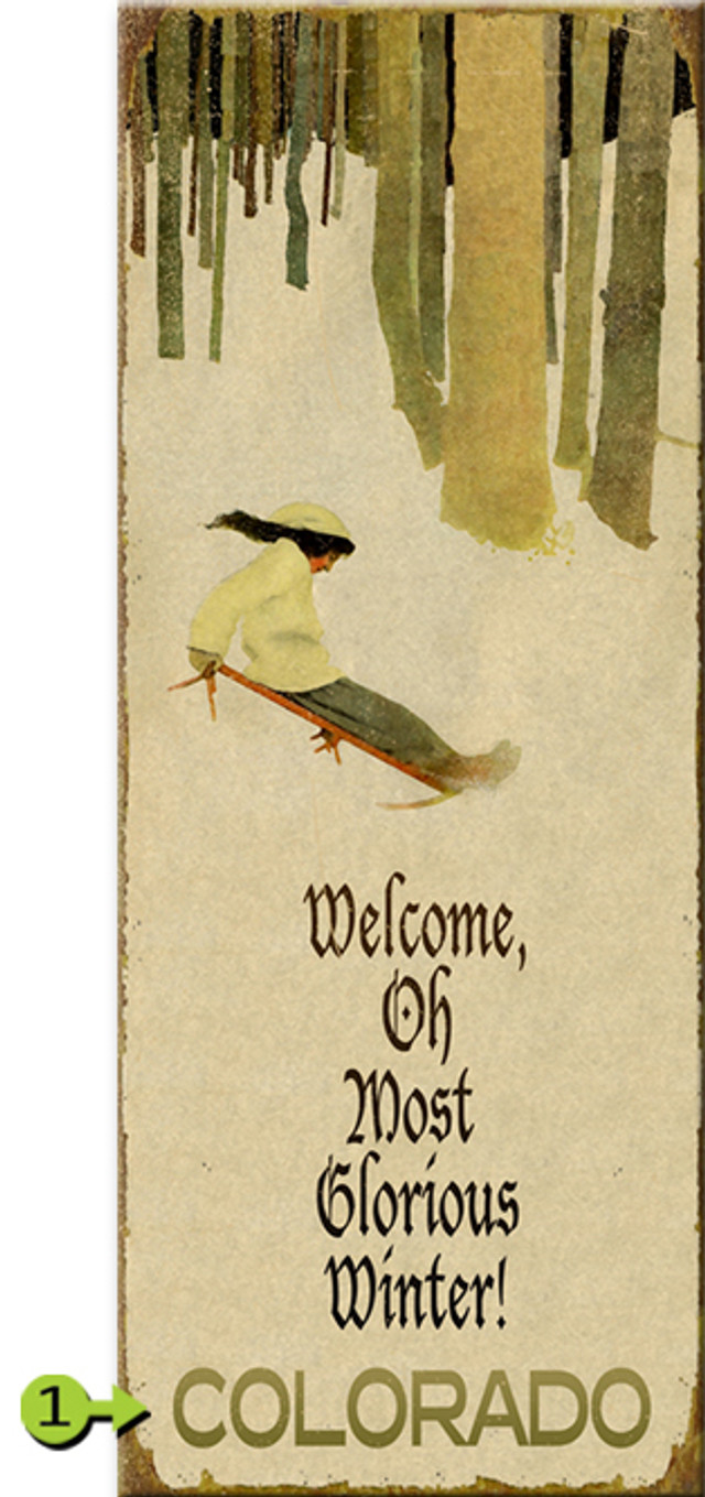 Oh Most Glorious Winter Personalized Sign - 14 x 36