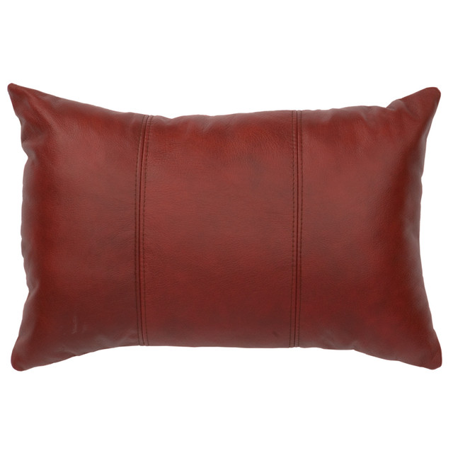 Painted Sky Red Cowhide Pillow