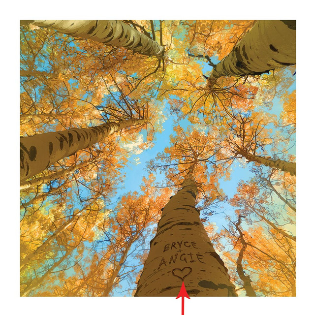Personalized Aspen Sky Block Mount Print - Small