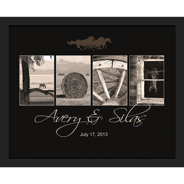 Personalized Western "Love" Framed Canvas - Small