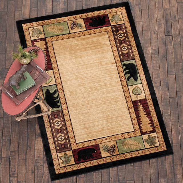 Pine Forest Bears Rug - 2 x 3