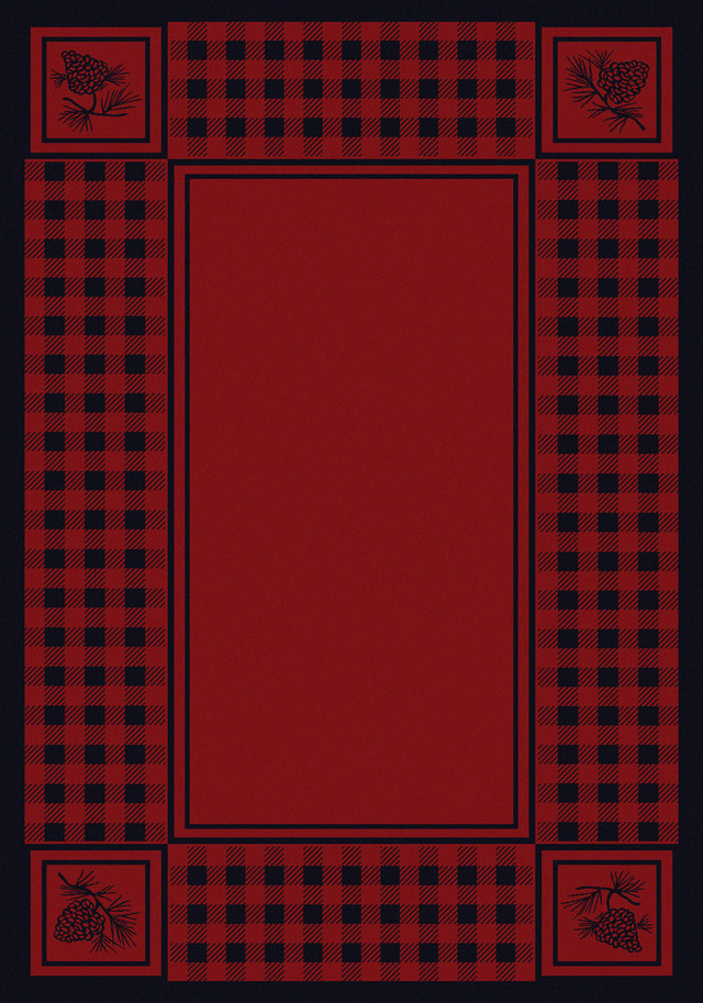 Pine Refuge Red Rug - 8 x 11