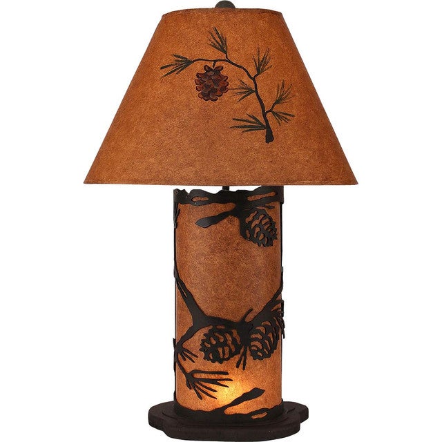 Pinecone Table Lamp with Nightlight - Small