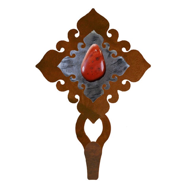 Red Jasper Stone Single Hook
