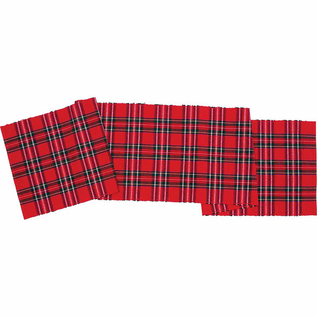 Red Tartan Plaid Table Runner