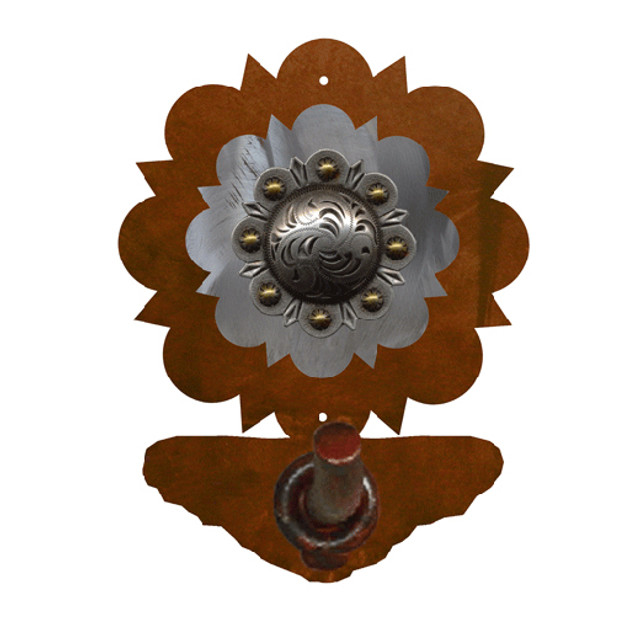 Round Old Silver Berry Robe Hook
