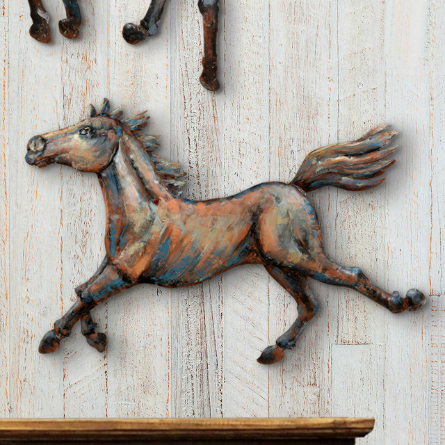 Running Horse 3-D Metal Wall Art II