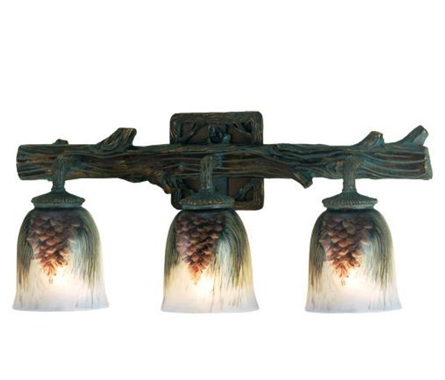 Pinecone Branch Vanity Light - 3 Light