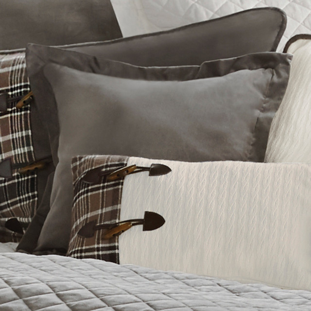 Silver Mountain Square Velvet Pillow