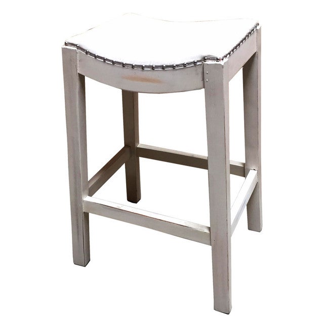 Silver Saddle Mount Counter Stool