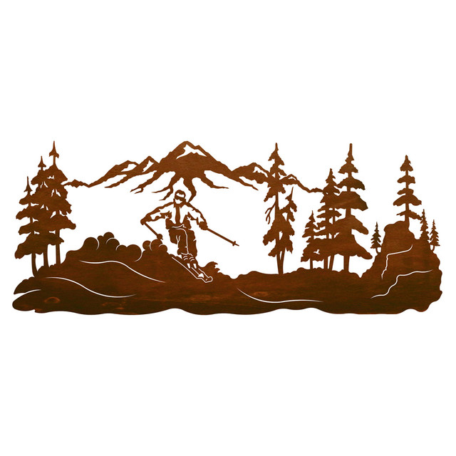 Skier Wall Art - 42 Inch