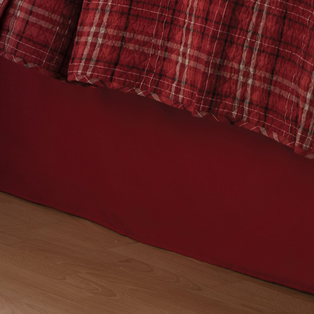 Solid Red Bedskirt - Twin