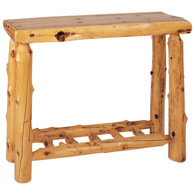 Sofa Table with Open Log Shelf