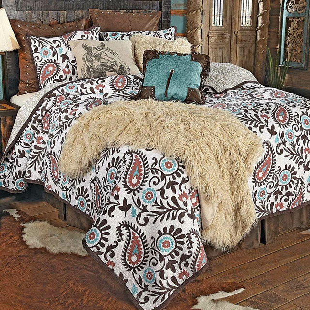 Spiced Paisley Quilt Bed Set - Twin