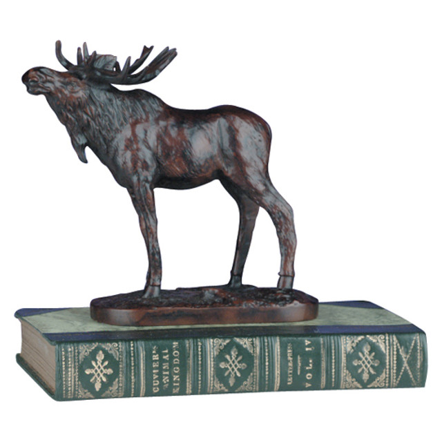 Standing Moose and Book Sculpture